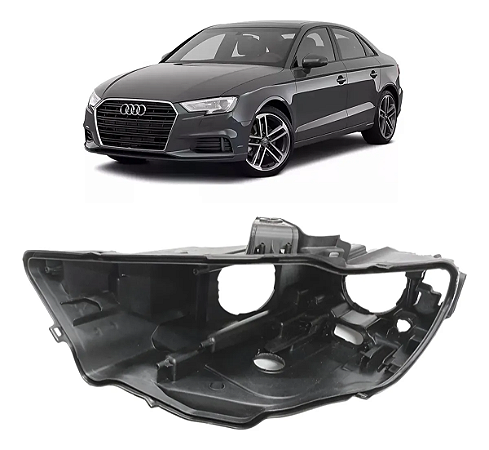 Carcaça Farol Dianteiro Xenon Audi A3 2017 2018 2019 2020 2021 Esquerdo Motorista