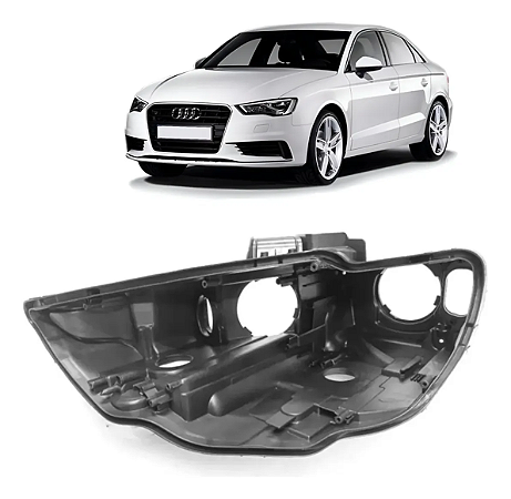 Carcaça Farol Dianteiro Audi A3 2013 2014 2015 2016 Esquerdo Motorista