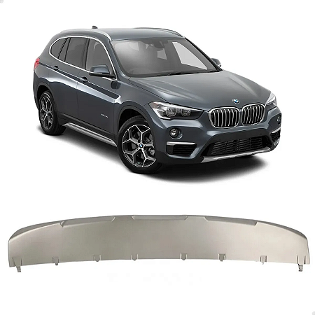 Aplique Spoiler Parachoque Dianteiro Bmw X1 F48 2016 2017 2018 2019 Cinza