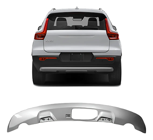 Spoiler Inferior Parachoque Traseiro Volvo Xc40 2022 23 2024 Prateado