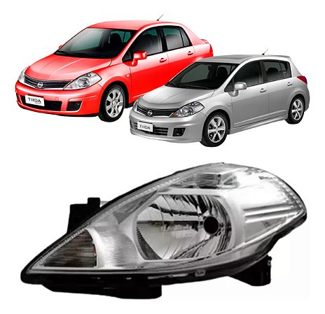 Farol Dianteiro Nissan Tiida 2008 2009 10 2014 Lado Esquerdo