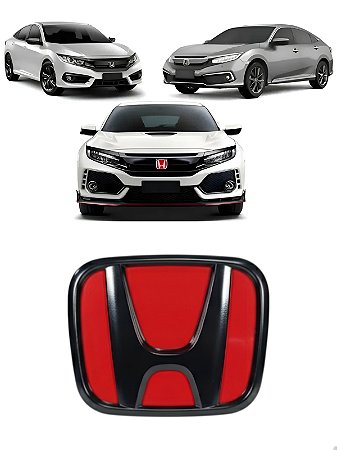 Emblema Dianteiro Preto Honda Civic G10 Type R 2017 2021