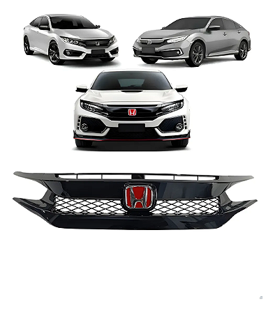 Grade Frontal Black Piano Honda Civic G10 Type R 2017 2018 2019 2020 2021