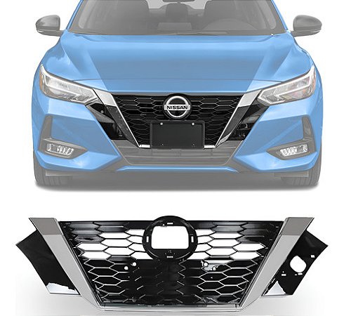 Grade Dianteira Sentra 2022 2023 2024 Com Friso Cromado