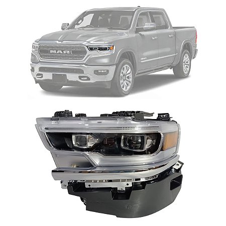 FAROL LED DIANTEIRO DODGE RAM 1500 2023 2024 2025 ESQUERDO