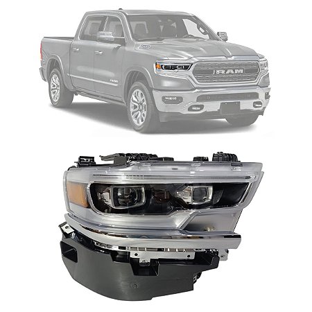 FAROL LED DIANTEIRO DODGE RAM 1500 2023 2024 2025 DIREITO
