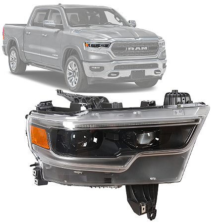 FAROL LED DIANTEIRO DODGE RAM 1500 2023 2024 2025 DIREITO