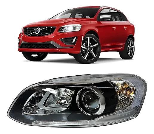 Farol Regulagem Xênon 8 Pinos 31395896 Volvo Xc60 2014 2015 2016 2017 Esquerdo Motorista