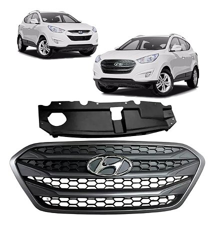 Grade Cinza Com Emblema Superior Dianteira Ix35 2011 2012 2013 2014 2015 Nova