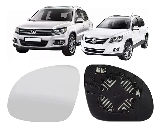 Base Lente Espelho Retrovisor Tiguan 2009 2010 2011 2012 2013 2014 2015 2016 2017 2018 2019  Esquerdo Motorista 5N0857521