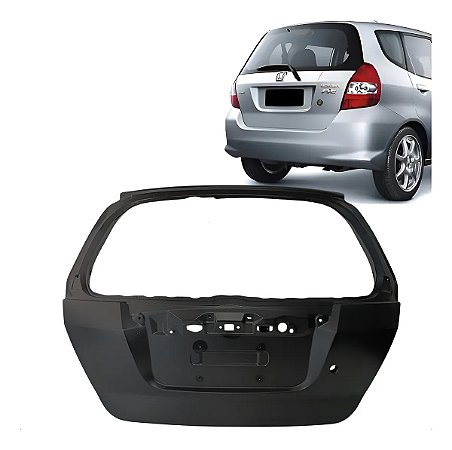 Tampa Traseira Porta Malas Fit 2003 2004 2005 2006 2007 2008 Com Furo Miolo