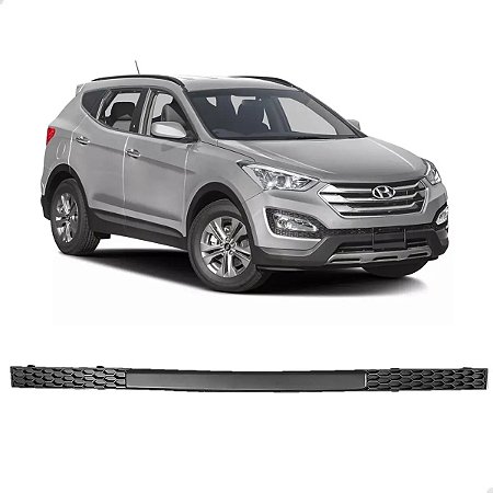 Suporte Placa Friso Parachoque Frontal Santa Fe 2013 2014 2015 2016 Preto 86529-2W000