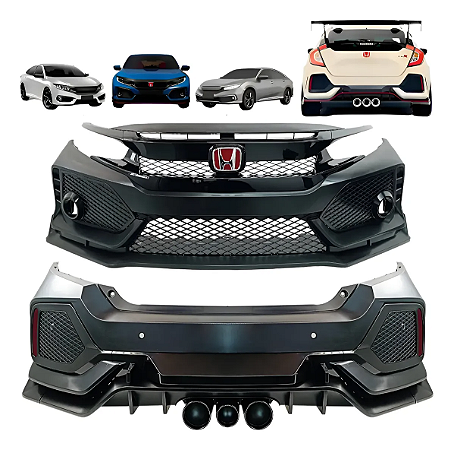 Bodykit Parachoque Civic G10 2017 21 Modelo Type R Completo