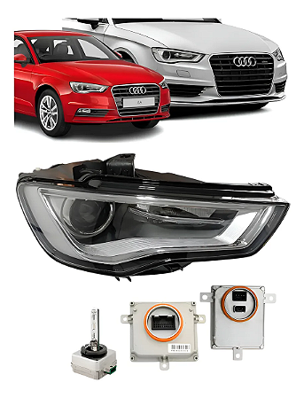 Farol Audi A3 2013 2014 2015 2016 Xenon Ld Direito Completo