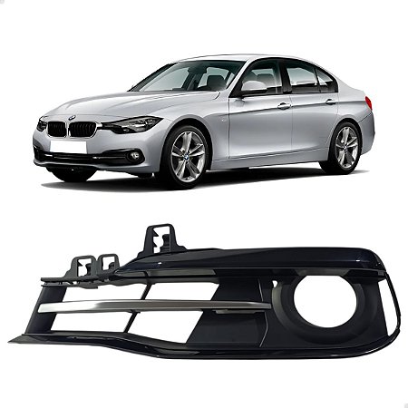 Grade Farol Milha Com Friso Bmw 320i 328i 2016 2018 Lado Esquerdo Motorista