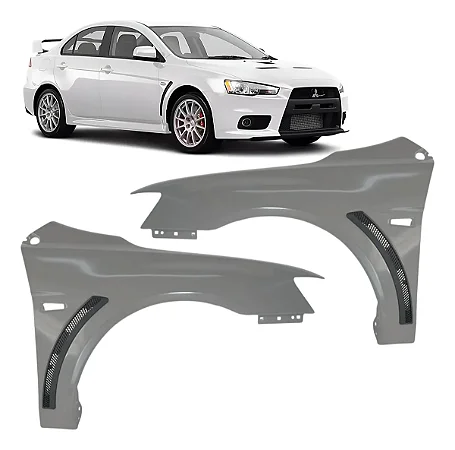 Par Paralama Dianteiro Lancer Evolution X GT HLE Ralliart 2010 2011 2012 2013 2014 2015 2016 2017 2018 2019