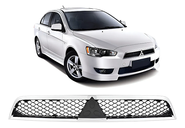 Grade Superior Parachoque Dianteiro Radiador Friso Cromado Mitsubishi Lancer 2011 2012 2013 2014 2015 2016 2017 7450A093