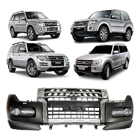 Kit Transformação Parachoque Dianteiro Pajero Full Com Grade 2008 2021