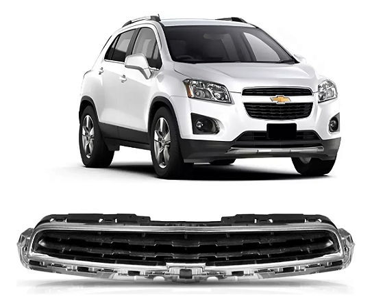 Grade Dianteira Superior Friso Cromado Chevrolet Tracker 2014 2015 2016 94560932