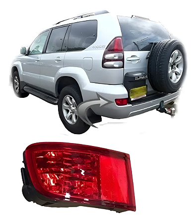 Lanterna Refletor do Parachoque Traseiro Prado 2004 2005 2006 2007 2008 2009 Esquerdo Motorista 8158160100