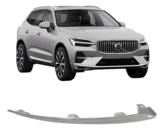 Friso Cromado do Parachoque Dianteiro Volvo XC60 2022 2023 2024 Direito Passageiro 32227906