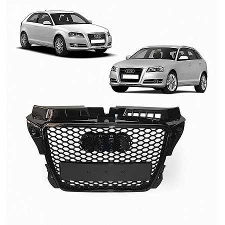 Grade Superior Dianteira Black Piano Rs3 Para Audi A3 2009 2010 2011 2012 2013 Novo