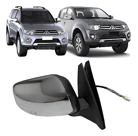 Retrovisor Dianteiro Elétrico L200 Triton Pajero Dakar 2014 2015 2016 2017 2018 Direito Passageiro 43651944