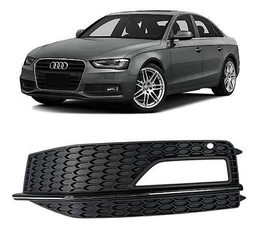 Grade Farol de Milha Dianteiro Com Friso Cromado Audi A4 2013 2014 2015 2016 Esquerdo Motorista 8KD807681L