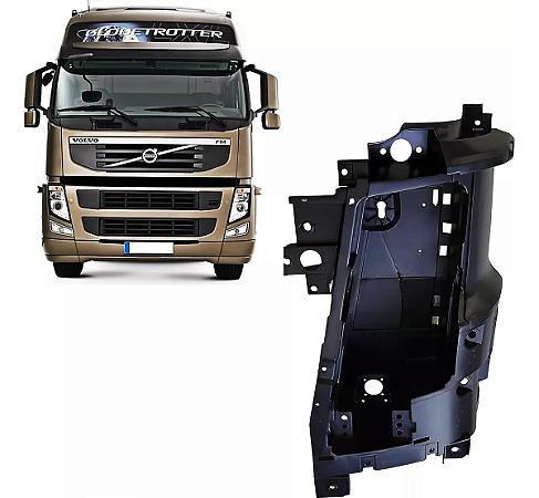 Carcaça Suporte Farol Volvo Fm Fh 2004 2005 2006 2007 2008 2009 2010 Esquerdo Motorista 20534601