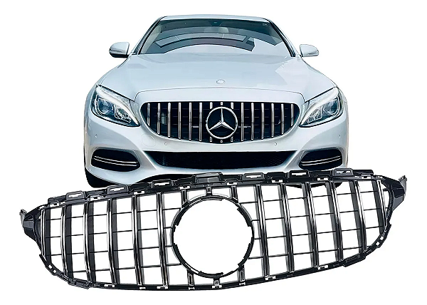 Grade Radiador Mercedes W205 C180 C300 Gt R 2015 2016 2017 2018 2019 2020 2021 Cromado