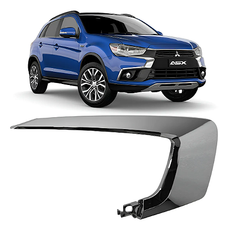 Friso Superior Cromado Parachoque Dianteiro ASX 2017 2018 2019 2020 2021 Direito Passageiro 6407A170