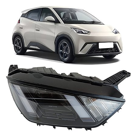 Farol LED Dianteiro BYD Dolphin Mini 2024 2025 Direito Passageiro EQEA121020b