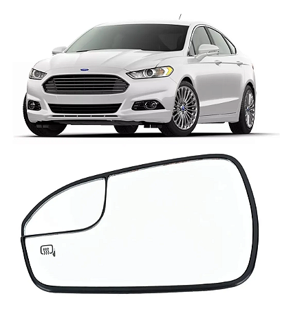 Espelho Lente Retrovisor Esquerdo Motorista Fusion 2013 2014 2015 2016 2017 2018 2019
