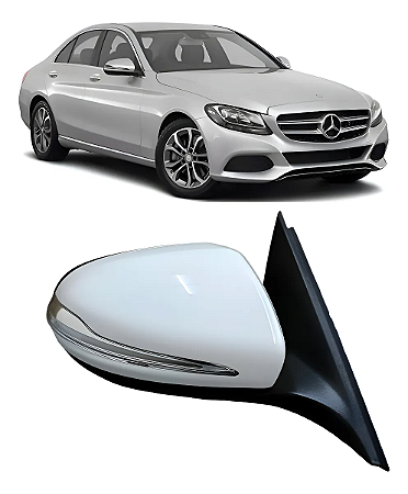Retrovisor Dianteiro Elétrico Luz Cortesia Mercedes C180 C200 2015 2016 2017 2018 2019 2020 2021 Direito Passageiro A2058100816