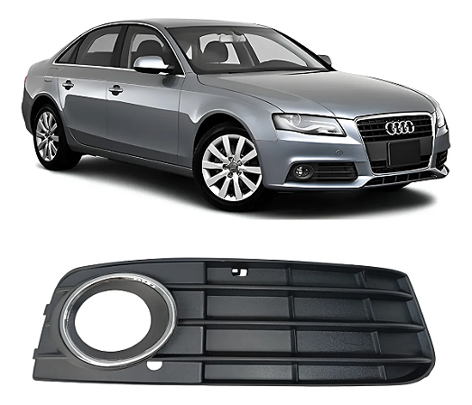 Grade Farol Milha Aro Cromado Audi A4 2009 2010 2011 2012 Direito Passageiro 8k0807681a01c
