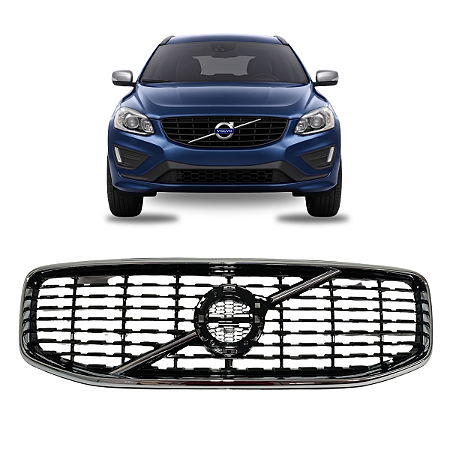 Grade Parachoque Dianteiro Volvo Xc60 R Design 2018 2019 2020 2021 Cromada