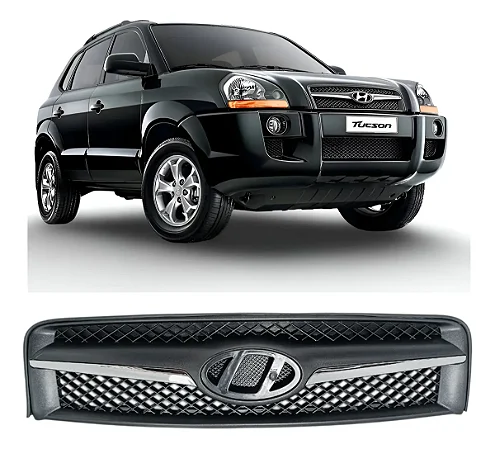 Grade Superior Dianteira Friso Cromado Tucson 2005 2006 2007 2008 2009 2010 2011 2012 2013 20214 2015 2016