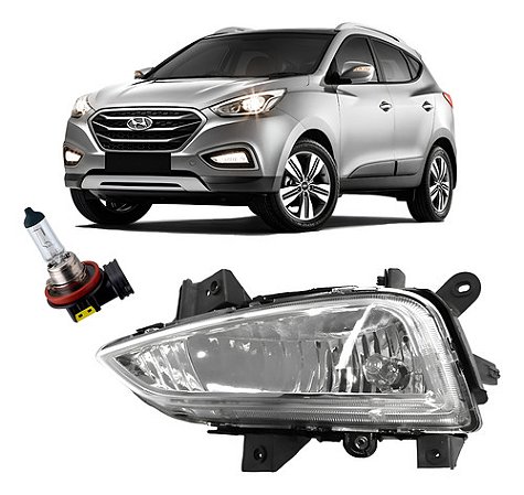 Farol Milha Auxiliar Led Neblina Ix35 2016 2017 2018 2019 2020 2021 Lado Esquerdo Motorista