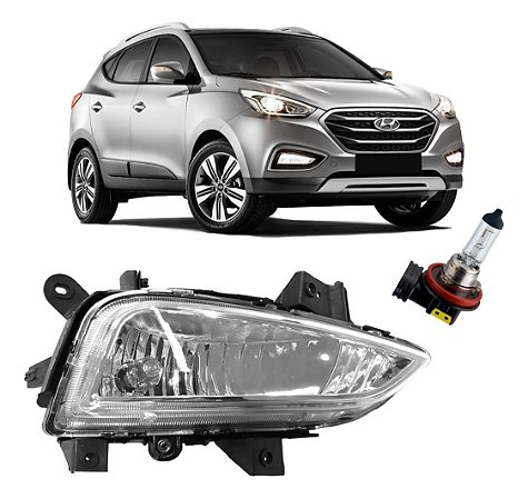 Farol Milha Auxiliar Led Neblina iX35 2015 2016 2017 2018 2019 2020 2021 Direito Passageiro