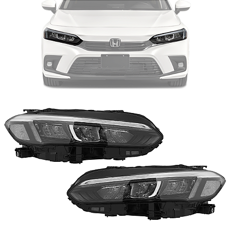 PAR FAROL LED DIANTEIRO HONDA CIVIC 2023 2024 2025