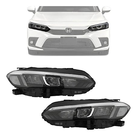 PAR FAROL LED DIANTEIRO HONDA CIVIC 2023 2024 2025