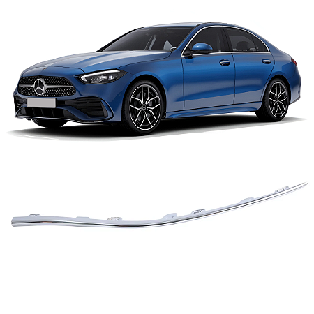 Friso Cromado Inferior Dianteiro MB C200 C300 2021 2022 2023 2024 Le