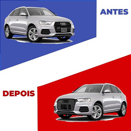 GRADE DIANTEIRA BLACK PIANO RSQ3 AUDI Q3 2016 2017 2018 2019