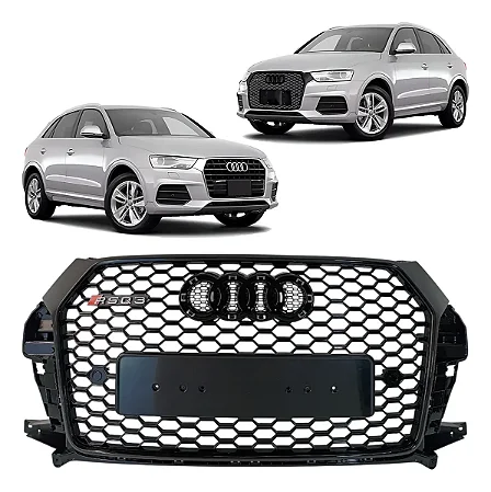GRADE DIANTEIRA BLACK PIANO RSQ3 AUDI Q3 2016 2017 2018 2019