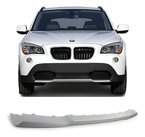 Spoiler Inferior Prateado Parachoque Dianteiro Bmw X1 2010 2011 2012 2013 Novo