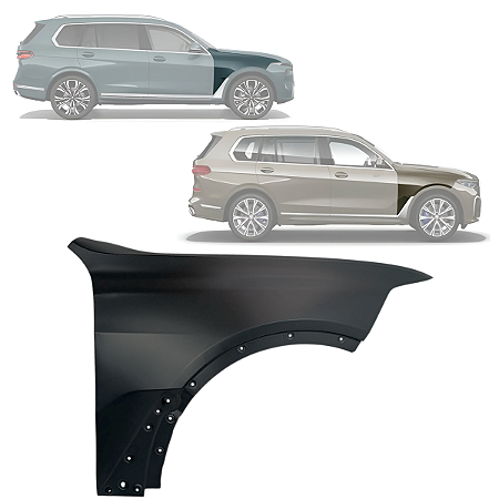 Paralama Dianteiro Direito Passageiro BMW X7 G07 2019 2020 2021 2022 2023 2024 2025 2026 41007497290