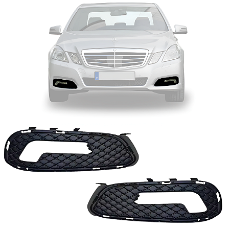 PAR TELA MOLDURA FAROL DE MILHA MERCEDES E350 E550 2009 2012