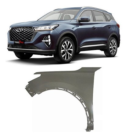 Paralama Dianteiro Aço Chery Tiggo 7 Pro 2021 2023 2024 2025 Esquerdo Motorista