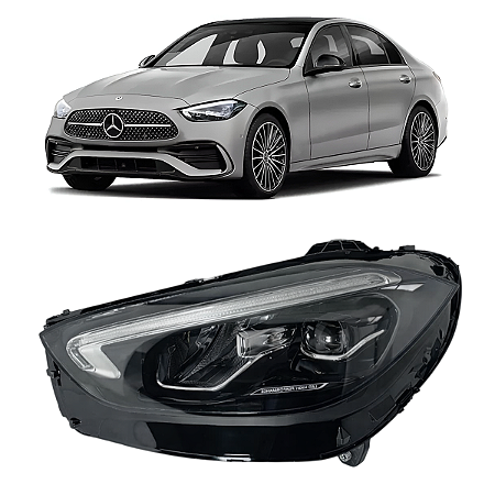 Farol LED Esquerdo Motorista Mercedes C200 C300 2022 2023 2024 2025 2026 A2069060703