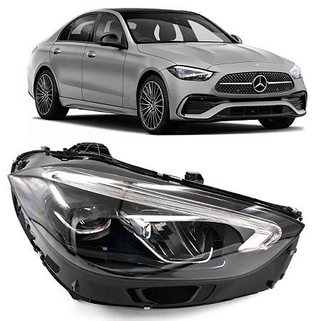 FAROL DIANTEIRO LED MERCEDES C200 C300 C63 2022 2026 DIREITO